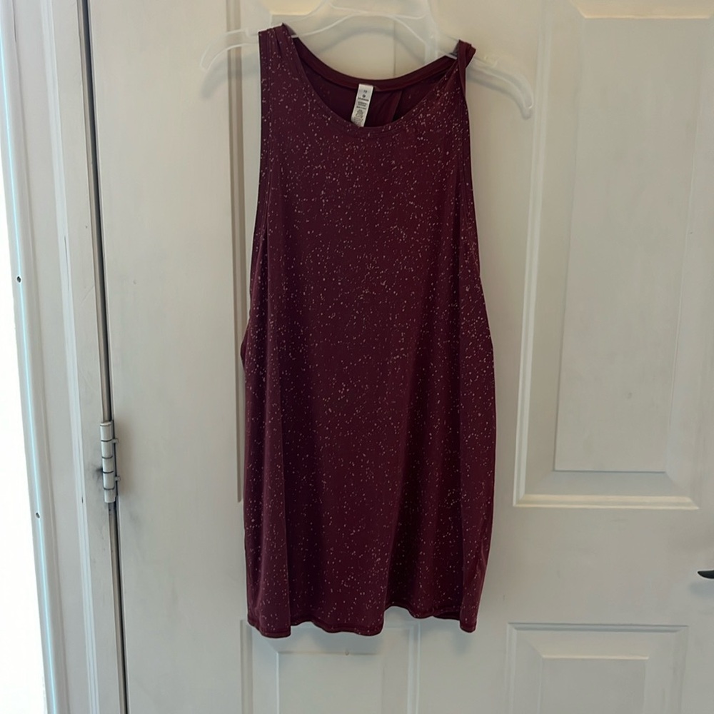 Lululemon Maroon open back tieable tank top